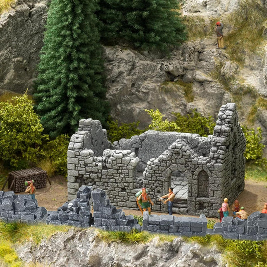 Miniature Stone Wall Ruins for Wargame Terrain