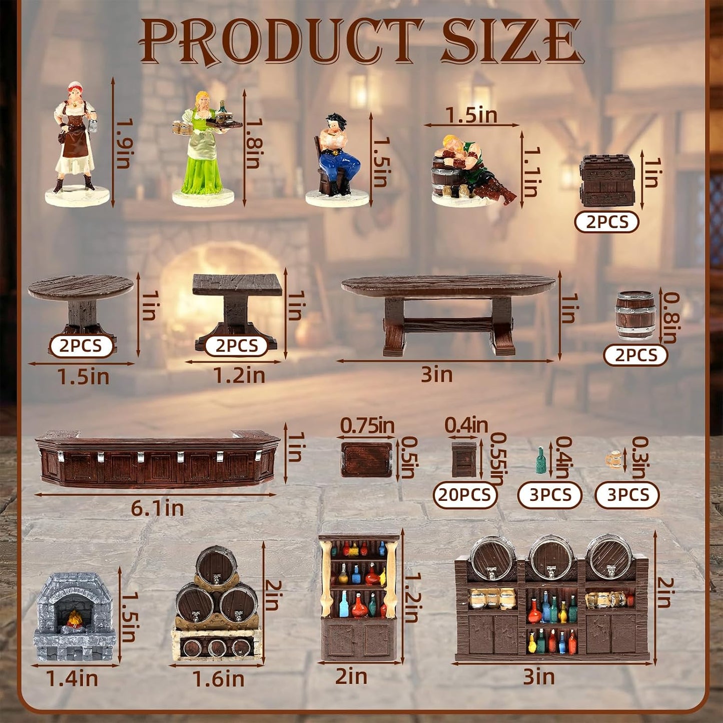 32mm Tavern Terrain Set for RPG & Wargaming Tabletop Games