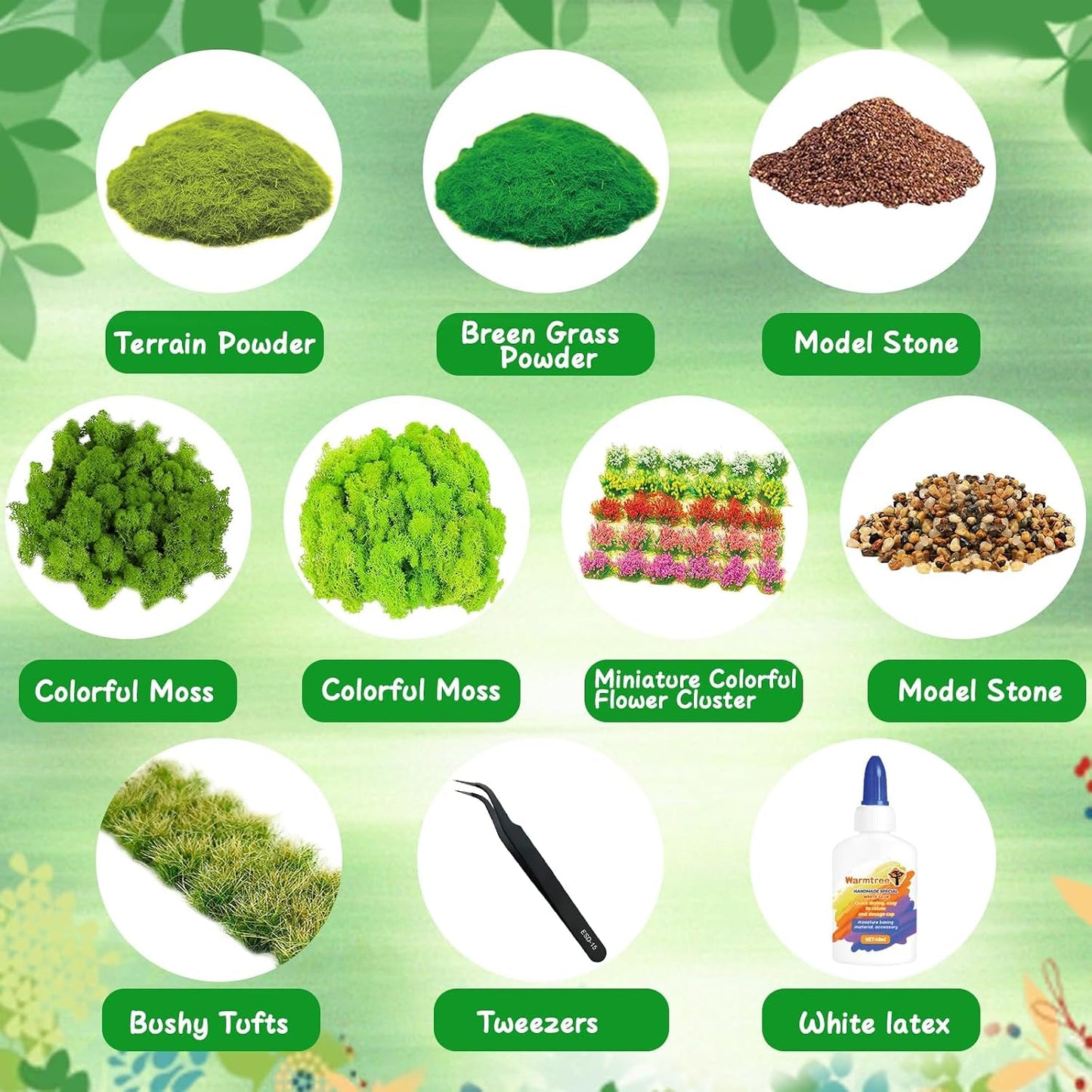 Miniature Basing Kit - Static Grass Tufts & Basing Glue