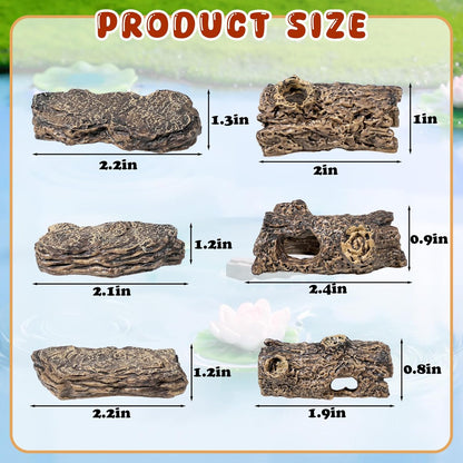 6 Pcs Resin Tree Stumps & Logs