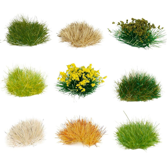 126 Pcs Mixed Lowland Shrub Tufts - Self Adhesive