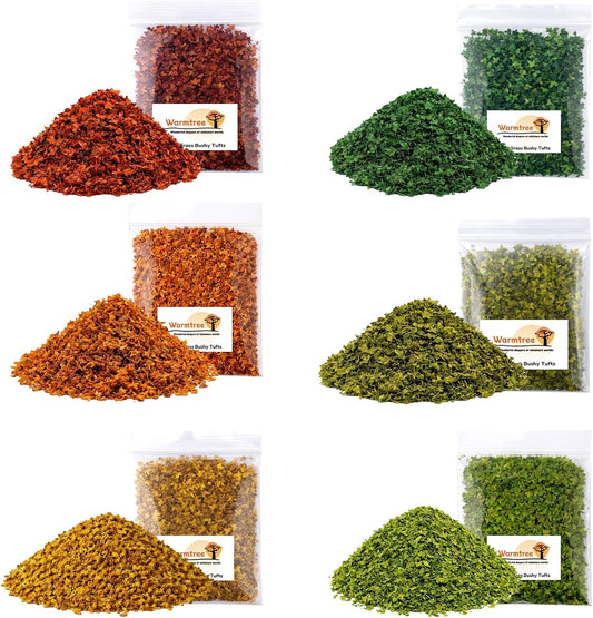 6 Pack Miniature Artificial Scatter Leaves - Mixed Colors