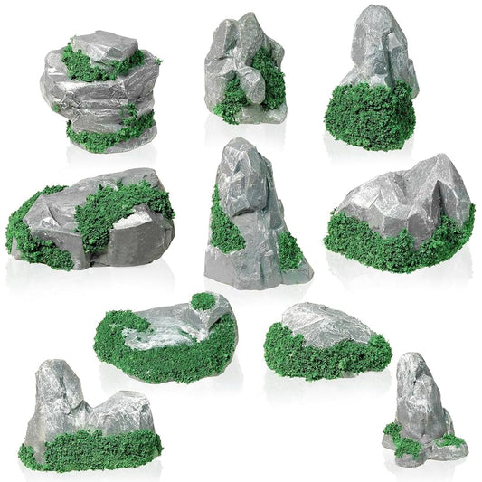 10 Pcs Stone Rock Statue - Green