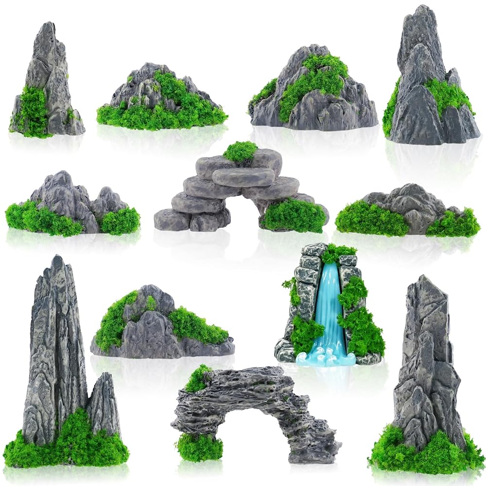 12 Pcs Rocks Stone Statue