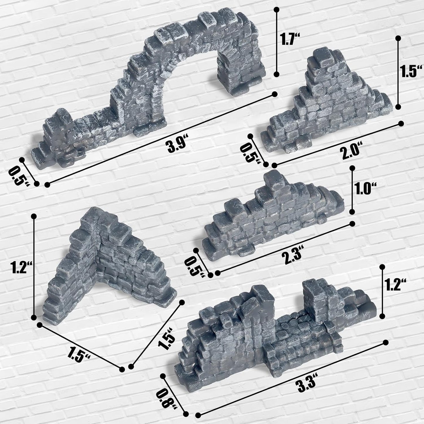 Ruined Stone Walls for 28mm Wargame & Diorama DIY