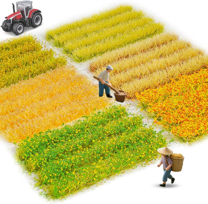 24 Pcs Static Grass Bushy Tufts Lowland Shrubs