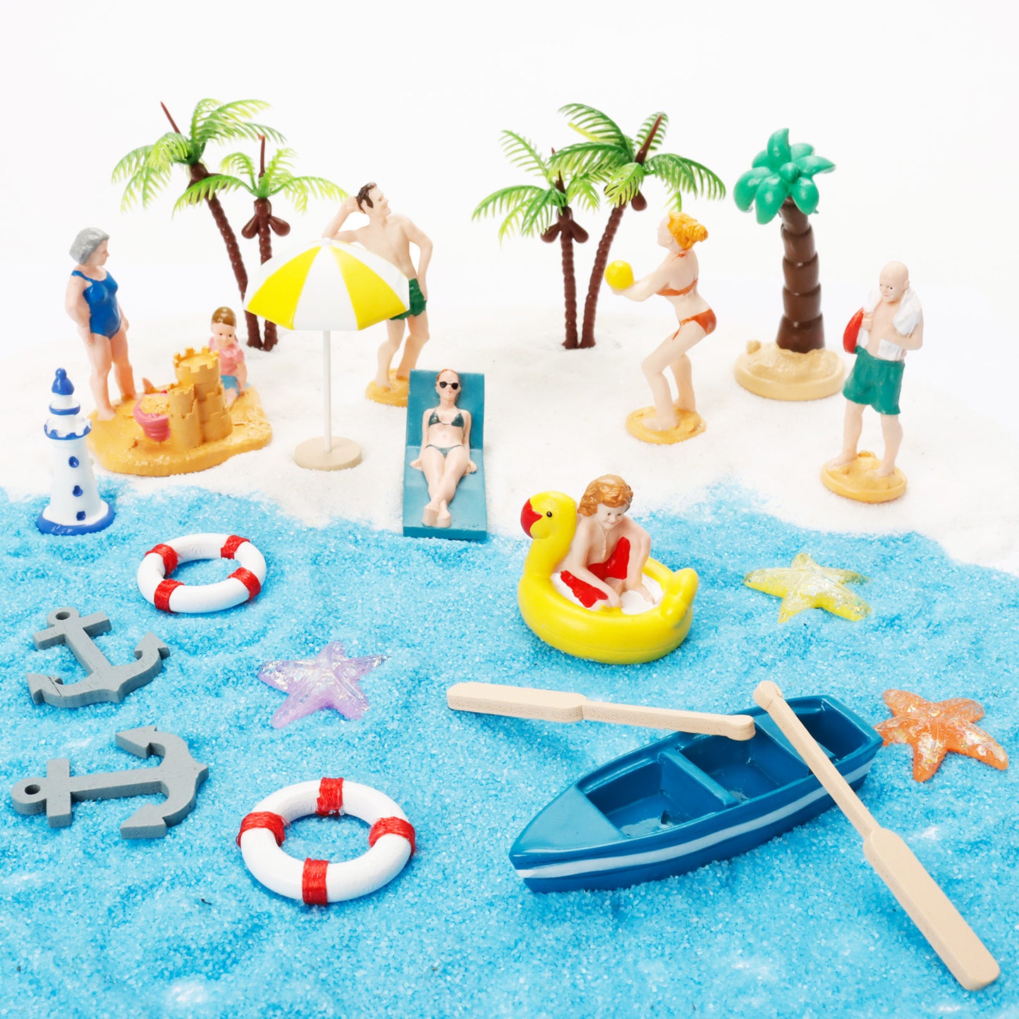 22PCS Beach Miniature Figurines | Ocean Diorama