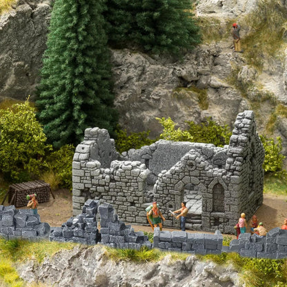 Miniature Stone Wall Ruins for Wargame Terrain