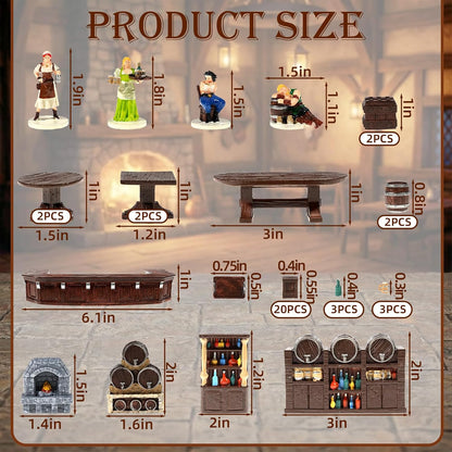 32mm Tavern Terrain Set for RPG & Wargaming Tabletop Games