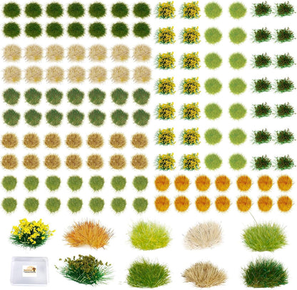 126 Pcs Mixed Lowland Shrub Tufts - Self Adhesive