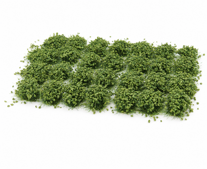 28 Pcs Self-Adhesive Lowland Shrub Tufts - Natural Green