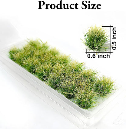 20 Pcs Self-Adhesive Bushy Tufts - Autumn Green