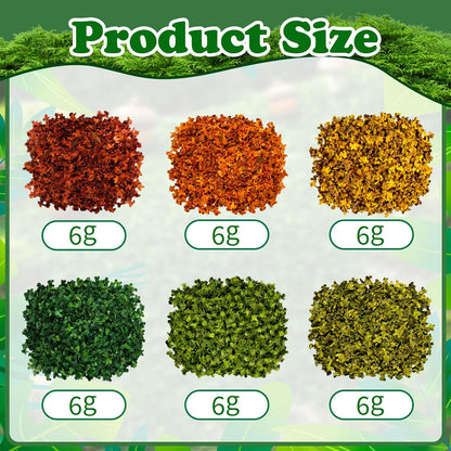 6 Pack Miniature Artificial Scatter Leaves - Mixed Colors