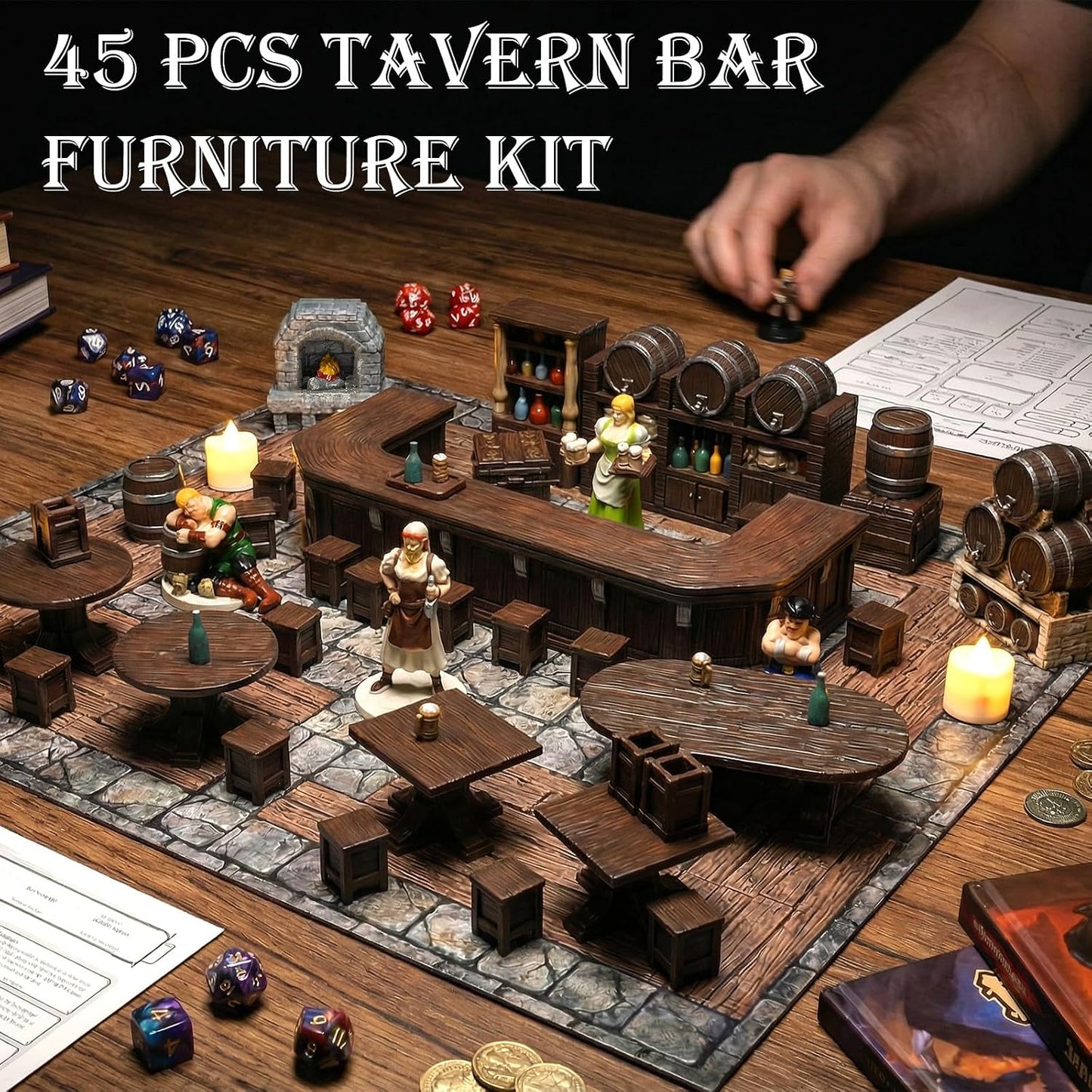 32mm Tavern Terrain Set for RPG & Wargaming Tabletop Games