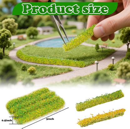 24 Pcs Static Grass Bushy Tufts Lowland Shrubs