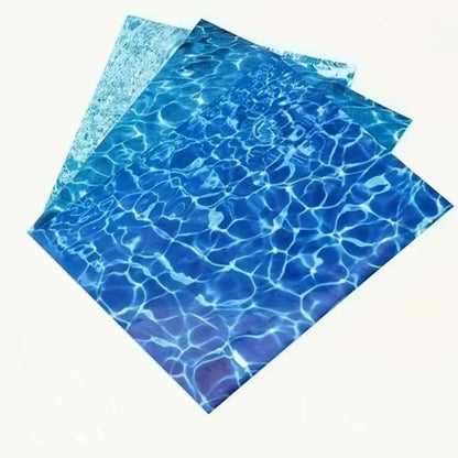 6PCS Ripple Water Stickers - Pearlescent Self-Adhesive Stream Sheets