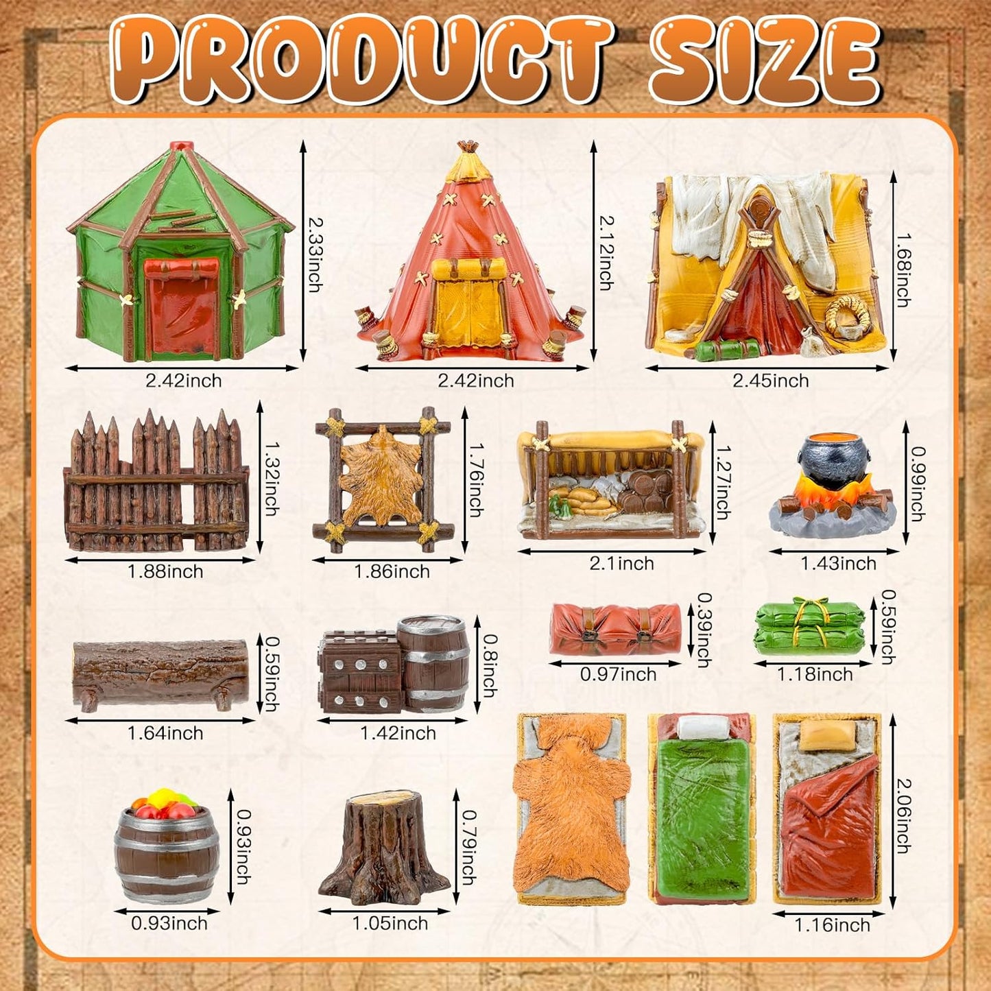 17 Pcs Camp Terrain Building Set