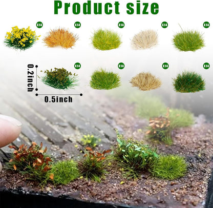 126 Pcs Mixed Lowland Shrub Tufts - Self Adhesive