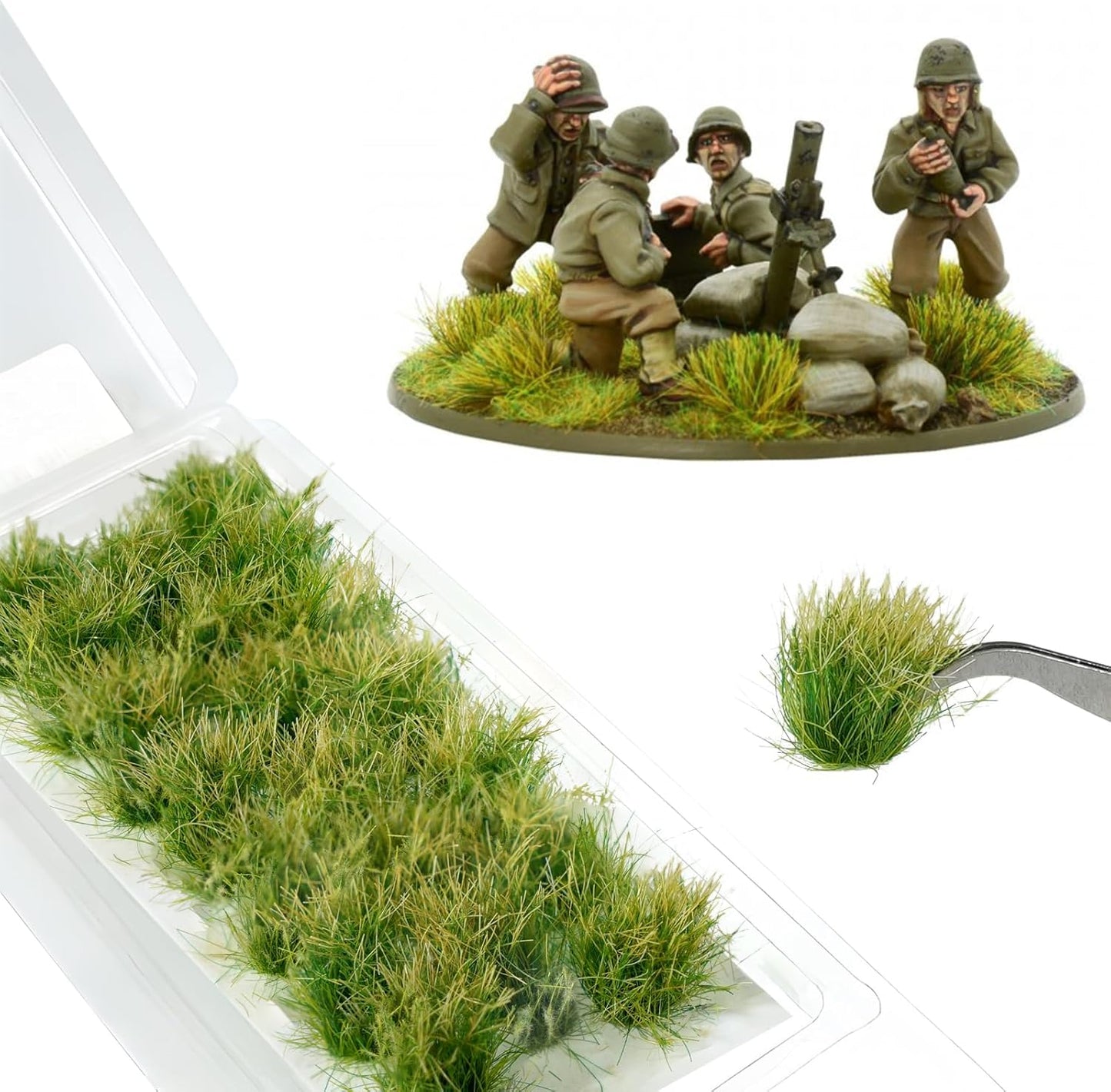 20 Pcs Self-Adhesive Bushy Tufts - Autumn Green