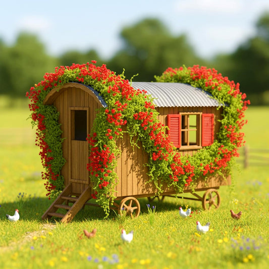 Warmtree Realistic Mini Vines, Red - Miniature Plants for Fairy Garden & Model Landscape