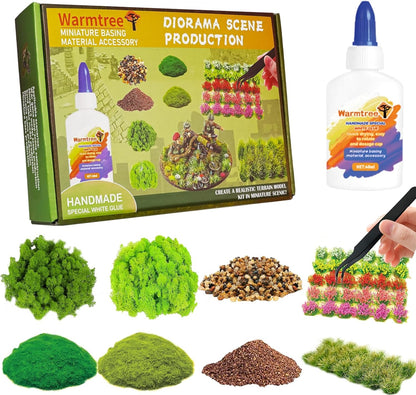 Miniature Basing Kit - Static Grass Tufts & Basing Glue