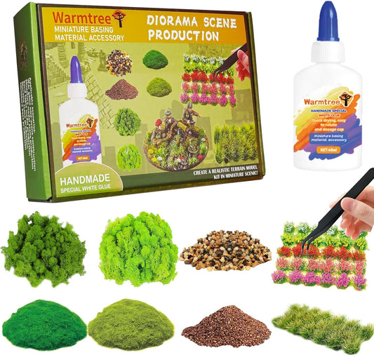 Miniature Basing Kit - Static Grass Tufts & Basing Glue