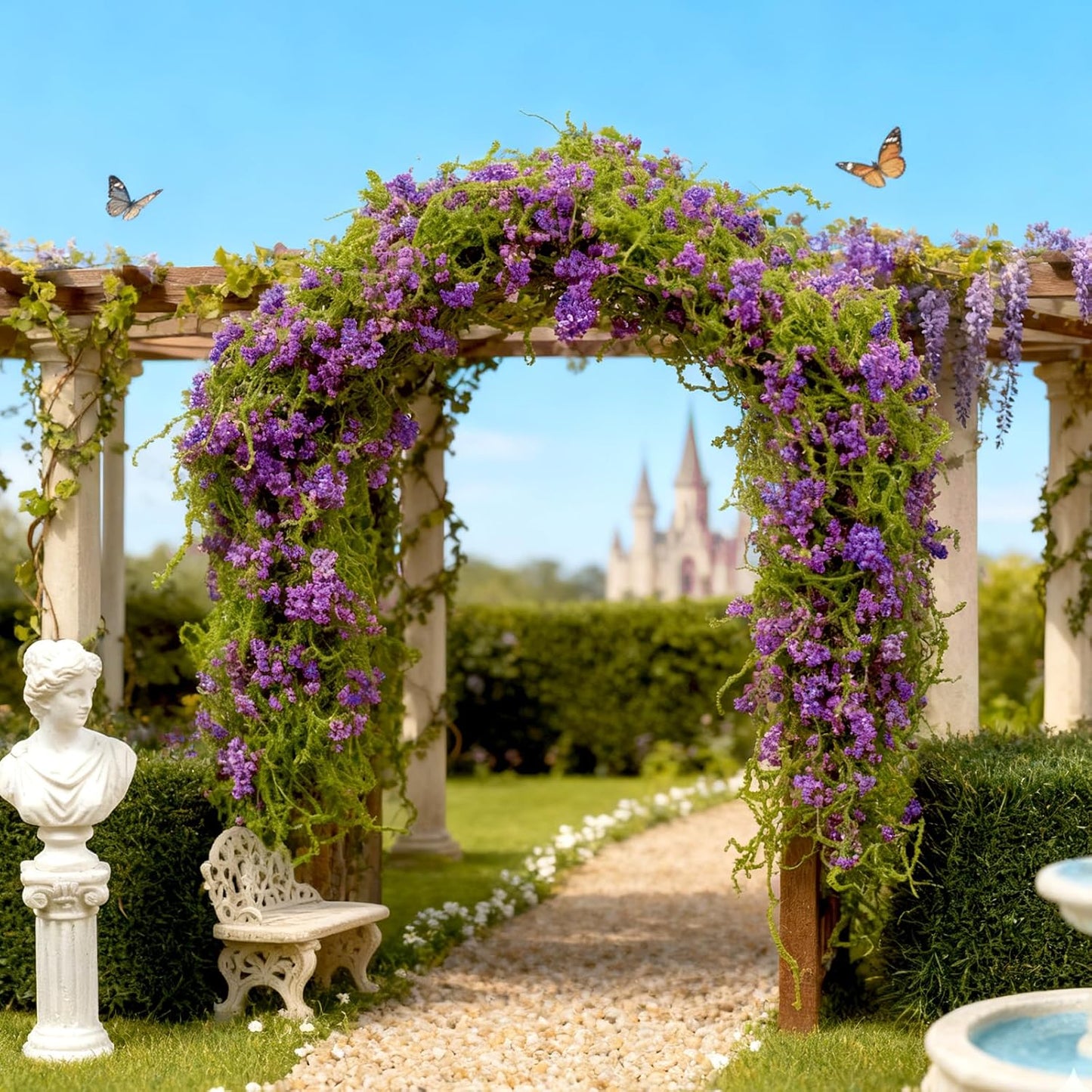 Warmtree Realistic Mini Vines, Purple - Miniature Plants for Fairy Garden & Model Landscape