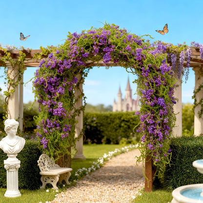 Warmtree Realistic Mini Vines, Purple - Miniature Plants for Fairy Garden & Model Landscape