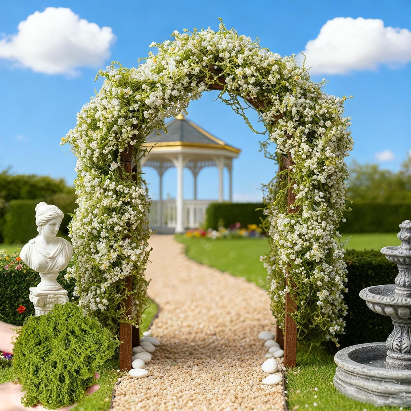 Warmtree Realistic Mini Vines, White- Miniature Plants for Fairy Garden &amp; Model Landscape