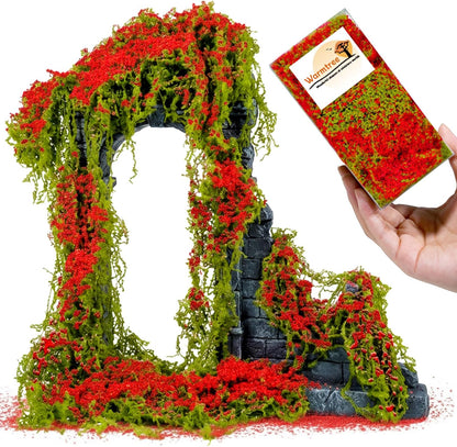 Warmtree Realistic Mini Vines, Red - Miniature Plants for Fairy Garden & Model Landscape